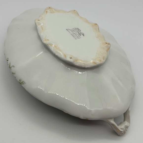Antique Homer Laughlin, White Granite, Porcelain Covered Casserole, Transferware - Picture 14 of 16